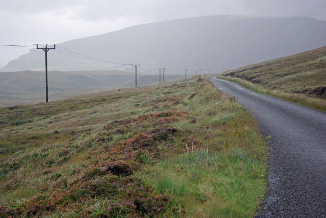 A quiet road on Hoy in Orkney
