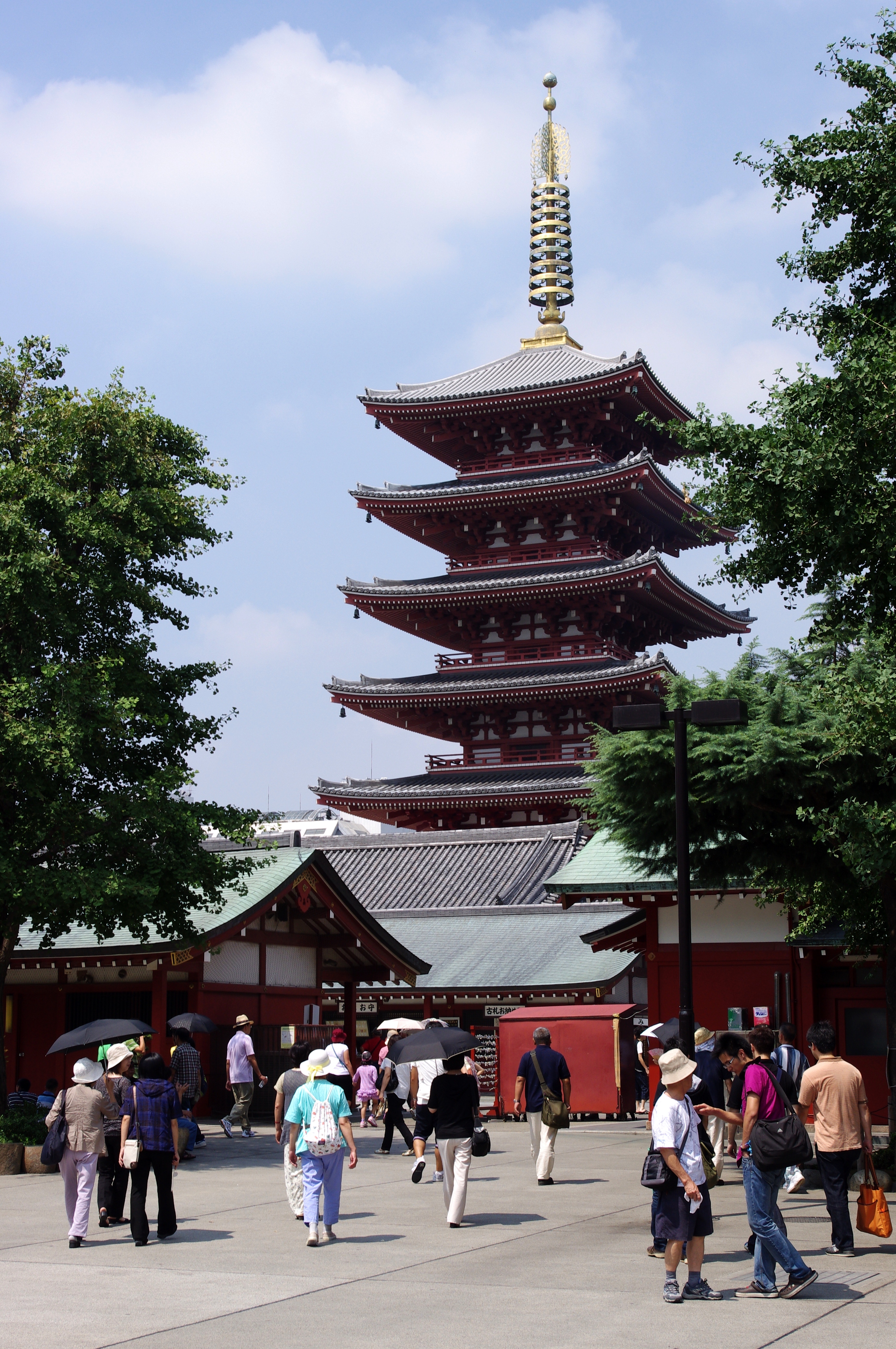 Visitors in Tokyo's Asakusa district